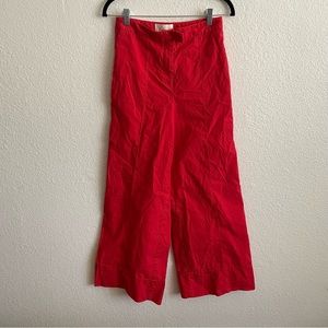 Anthropologie Red Wide Leg Women’s Pants